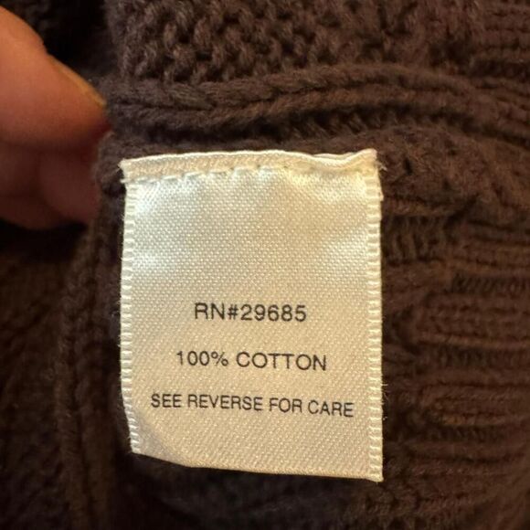 NWT Pendleton Plus Women’s 3X Brown Cable Knit 100% Cotton Zip Vest Sleeveless - Picture 4 of 5